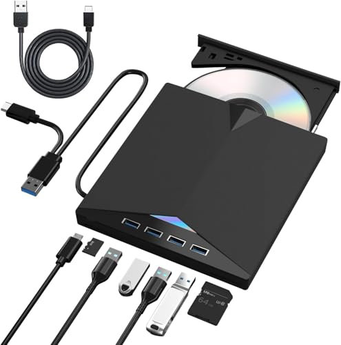 7 en 1 externe Blu - ray LECTEUR USB 3.0 type - C DVD / BD portable Blu - ray Burner, ultra mince 3D CD DVD Burner lecteur Blu - ray optique pour ordinateur portable bureau Windows XP / 7 / 8 / 10