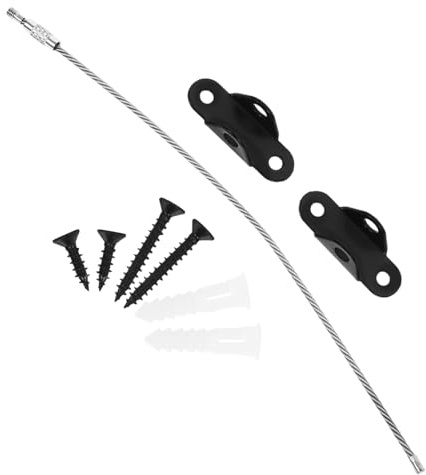 Warmhm Furniture Anchors with Stainless Steel Material for Baby Proofing 2 Sets to Prevent Tip-Over Accidents and Easy to Install Safety Straps for Cabinets and Tv Stands in Homes