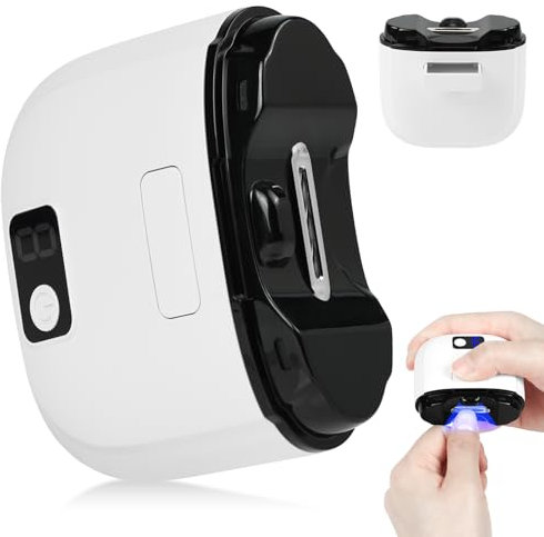 AOOWU Tagliaunghie Elettrico, 3 in 1 Nuovo Tagliaunghie Automatico, 3 Velocità Regolabile, Portatile con Luce LED e Organizzatore per Unghie, Ricarica USB, per Neonati, Adulti, Anziani