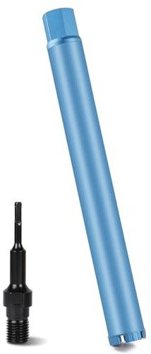 CPROSP Corona de Diamante para Hormigon Ø 52mm L 460mm, Broca con Adaptador SDS-PLUS, Diamantina para Perforar en Hormigón, Hormigón Armado, Mampostería y Piedra