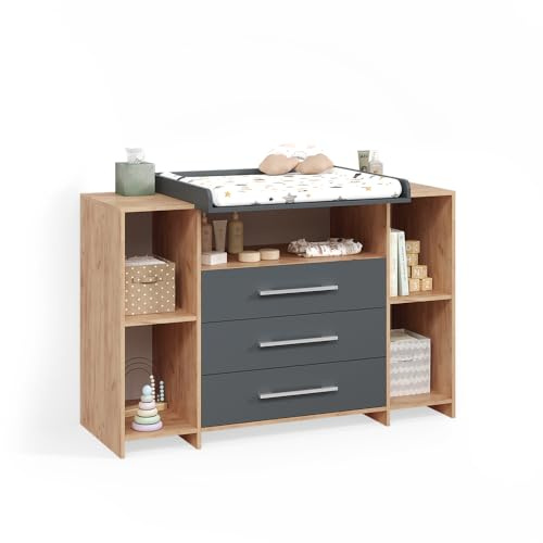 Livinity Commode à Langer Torino Anthracite/Sonoma