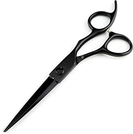 IOCCIOBB Hair Cutting Shears 6 Inch 440c Steel Scissor Black Hair Scissors Haircut Thinning Barber Tools Cutting Shears Hairdressing Scissors