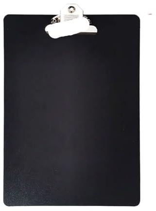 A4 A5 svart dokumenthållare i plast, korthållare, fakturor, dokument, filer, anteckningsblock, kontor, skola, design, klämma, (A4 Vertical 22 x 31 cm)