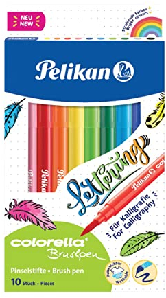 Pelikan Faserschreiber Colorella Super Brush, 10 Stifte in Faltschachtel C/BP/10