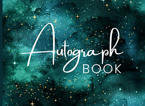 Autograph Book: Signature Scrapbook, Blank Unlined Celebrity Memorabilia Album Gift, Keepsake Memory Book