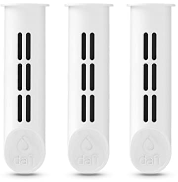 DAFI Set mit 3 Filtern geeignet für DAFI Soft- und Solid Wasser-Filter-Flaschen Weiß - Austauschbare Filter, BPA-frei - Entfernen den Geschmack und Geruch von Chlor