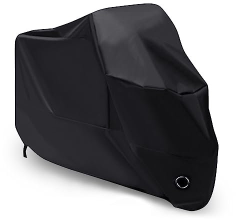 LIHAO Motorcycle Cover 104inch Length Waterproof 190T Outdoor All Weather Resistant Motorbike Cover Heavy Duty - XXL