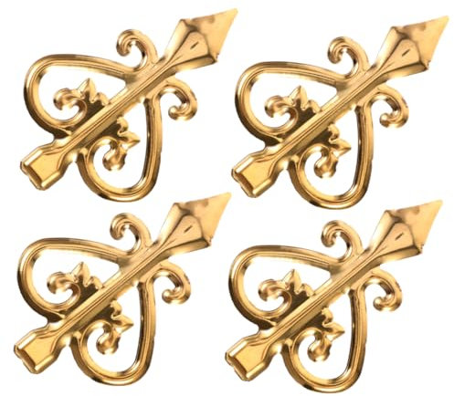 HEMOTON 4 Terminali Decorativi Per Davanzali Di Recinzione Recinzione in Metallo Per Esterni Facili Da Installare Eleganti Decorazioni Per Cancelli Di Recinzione