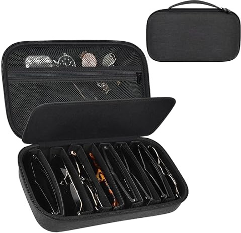 Grapsa 8 Pair Sunglass Travel Case for Pilots Drivers Travelers Mesh Pocket
