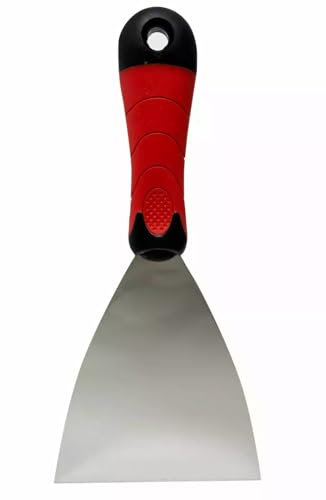 OLEJNIK J L PROFESSIONAL Spatule de peinture en acier inoxydable - Lame en acier inoxydable - Pour enduire et gratter la peinture ou le papier peint - Poignée bi-composant - 120MM