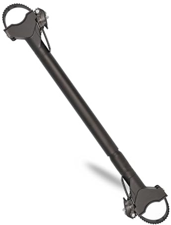 FISCHER Fahrradrahmenadapter, Variabler Adapter für sicheren und praktischen Fahrradtransport, passend für Rohre bis 6 cm Durchmesser, Abstand bis 65 cm zwischen Sattelstütze und Lenker, schwarz