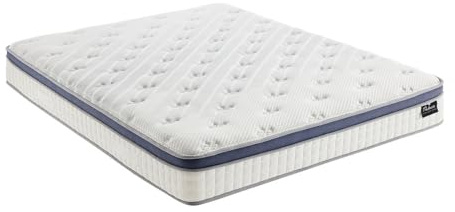 Vente-unique - Matelas 140 x 190 cm Hybride Ressorts ensachés 7 Zones et mémoire de Forme ép.25cm - MALAO de Palacio