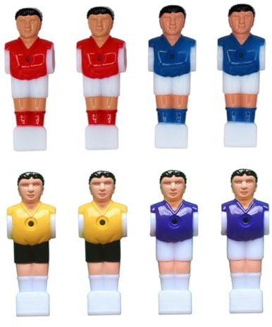 CORHAD 8 Piezas Figuras Futbolín para Mesa Accesorios Repuesto Resistente Detalles y Superficie Lisa Compatible con Clubes de Fútbol Estándar