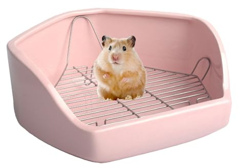 Bac à litière pour Lapin, bac à litière pour Animaux de Compagnie pour Cage - Poêle d'angle pour Petits Animaux | Petit bac à d'intérieur pour de Compagnie, Toilettes Amovibles en Fil