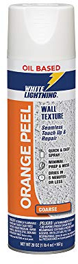 White Lightning W5A001000 Orange Peel Oil-Based Wall Texture, Coarse, 20 oz.