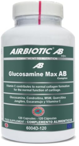 AIRBIOTIC GLUCOSAMINA MAX AB COMPLEX 120cap. – facile à intégrer dans la routine de la journée, préparation en comprimés pour une prise régulière, boîte de 120 gélules et devient un allié fiable dans