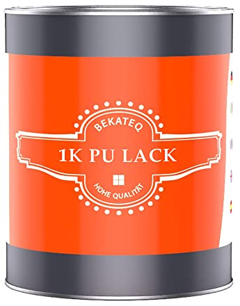 1K PU Holzlack für innen & außen I 1 L Parkettlack Moosgrün glänzend I Holzfarbe ideal für Treppen, Möbel & Boote I Holzschutzfarbe Wetterbeständig, UV-fest, wasserfest - BEKATEQ LS-150