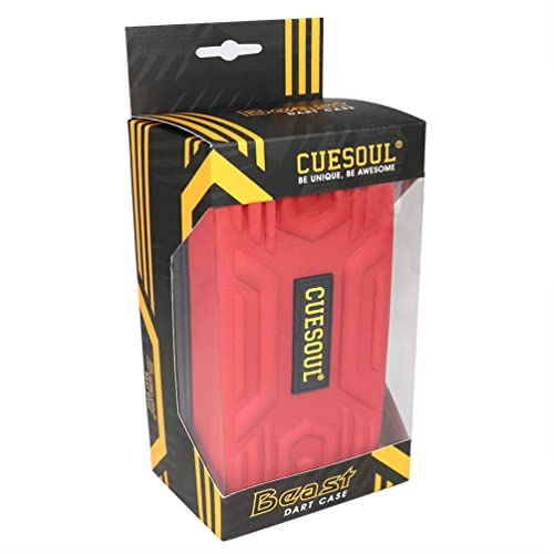 CUESOUL Beast Dart-Etui für 2 Dartpfeile mit Stahlspitze/weicher Spitze, große Dartpfeile zur Aufbewahrung, passend für Dartspitzen, Schäfte, Flights und Zubehör (nur Koffer)