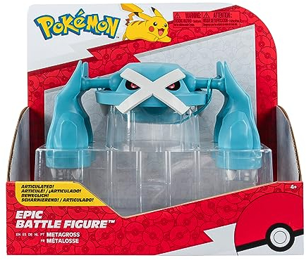 Pokemon PKW3059 - Epic Figure Metagross, offizielle bewegliche Figur, 30 cm