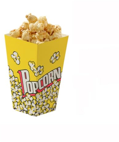 100 Pcs Scatole Pop Corn feste, Contenitore Porta Alimenti Compleanno, Sacchetti di Caramelle Popcorn per Graduation, Porta Patatine Pop Corn