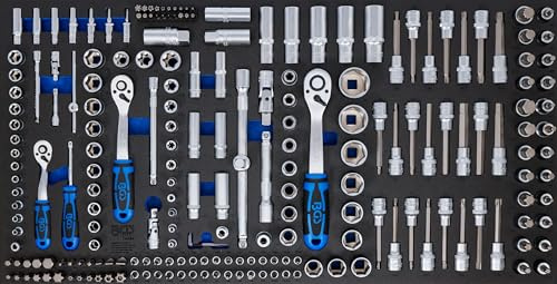 BGS 74434 | Werkstattwageneinlage XL: Steckschlüssel-Satz | 216-tlg.