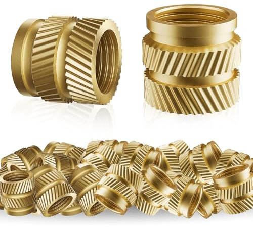 Gewindeeinsätze, 100 Stück Einpressmuttern, Gewindeeinsatz 3D Druck, Gewindeeinsatz M3, Threaded Inserts, Einschmelzgewinde, für Kunststoffteilen in Durch Erwärmung Oder Ultraschall in 3D Drucker