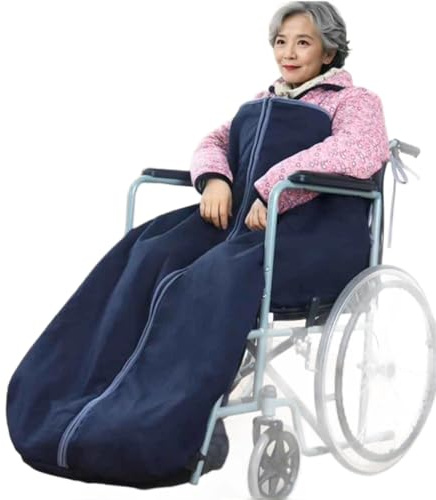 BLUEZY Invierno Manta para Silla De Ruedas, Abrigo Tipo Manta para Silla De Ruedas, Calidez A Prueba De Viento Saco para Silla De Ruedas Adultos, Ajuste Universal para Sillas De Ruedas