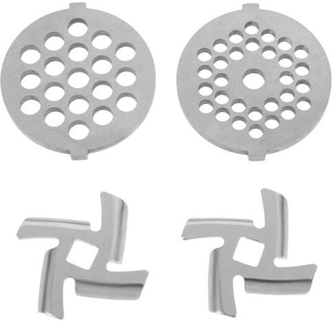 BESPORTBLE Plaque de Hachoir à Viande Électrique en Acier Inoxydable 5 4 Pièces Lame Perforée Résistante pour Hachage Rapide Viande Fruits et Légumes Accessoire Pratique Cuisine