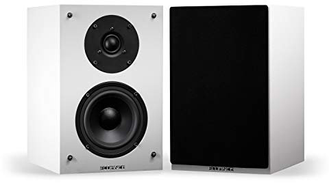 Fluance Elite High Definition 2-Way Bookshelf Surround Sound Speakers for 2-Channel Stereo Listening or Home Theater System - White/Pair (SX6WH)