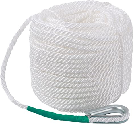 CarBole Cuerda para Barco, Cuerda de Nailon de 12mm x 30m | Y Flotó Sobre la Superficie del Agua, Para Escalada, Marinero, Barco de Pesca, Ancla de Barco, Amarre de Barco
