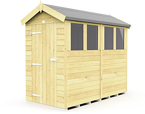 Apex Shed Pressure Treated Tanalised Timber Fast & Free 5-7 Days Delivery (8x4)