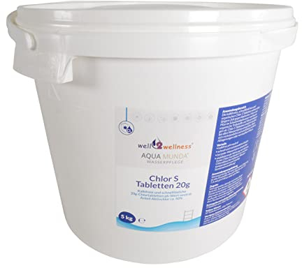 Aqua Munda Wasserpflege Premium Pool Chlortabletten 20g schnelllöslich 5kg