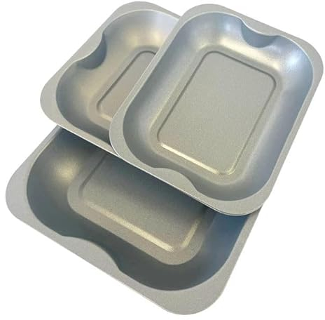 Chabrias Ltd 3-Pack Roasting Baking Tray Set - Small (28cm), Medium (33cm), and Large (38cm) - Baking Tray Set Tray/Pan, Non-Stick, Multi-Pack Set Oven Trays - Dishwasher Safe and Easy Clean