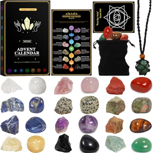 Adventskalender 2025 Edelsteine Heilsteine für Frauen Männer Kristalle Weihnachtskalender Kinder Geschenk