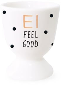 Grafik Werkstatt Eierbecher mit Echtgold | Porzellan Becher | Ei feel good