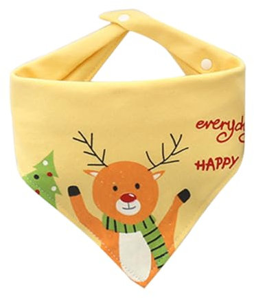 Weihnachten Baby Lätzchen - Dreieckige Tuch Erste Weihnachten Bio Baumwolle Sabberlätzchen Dreieckstuch Unisex Bandana (Color 1)