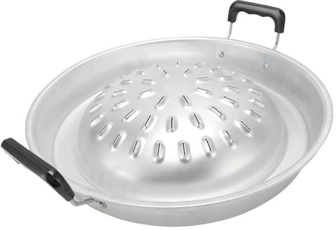 Partita de Parrilla de Barbacoa Tailandesa, 2 en 1 Parrilla de Olla Caliente de Aluminio No Palo para Uso Interno Al Aire Libre con Distribución de Calor Uniforme para (35 cm/13.78in Color original)