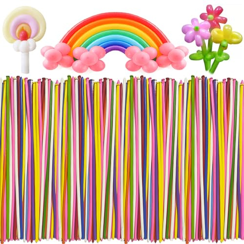 1000 globos largos 260Q, globos largos de látex de alta calidad para animales, flores, modelado, decoraciones de fiesta de cumpleaños