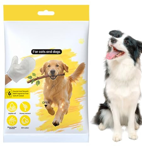 Guantes de Limpieza para el Cuidado de Perros, 6 Unidades con Cuidado hidratante y nutritivo para el Cuidado del Pelaje de Gatos, Guantes de Cuidado desodorizantes, para el Cuidado del Cuerpo, los