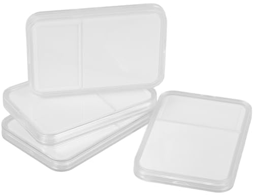 UTHCLO 4pcs Stamp Collector Boxes Plastic Stamp Display Case Storage Organizer for Beginners Collection Holder Suitable for Collectibles and Exhibition