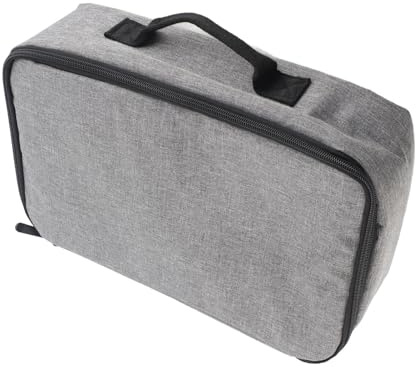 Hidyliu Projektorväska Heavy Duty Bärbart Nylonfodral för Resetillbehör Grå 13,6x7,9x4in