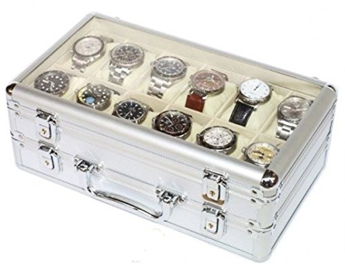 Maestrorelojero - Vetrina per conservare 24 orologi in alluminio