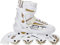 Roller en Ligne RAVEN Profession Pointure Ajustable - Blanc/Or - Taille 35-39 (23cm-25,5cm) Réglable Mixte