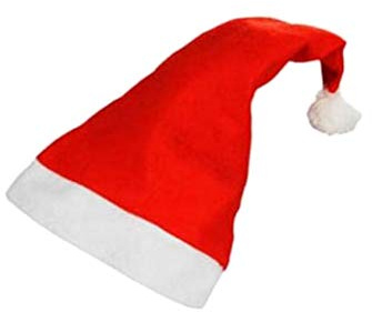 R&F srls 250 Cappellini Cappellino Cappello Babbo Natale Buone Feste Feltro 27/28cm