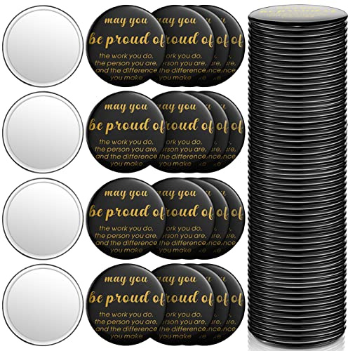 Espejo Compacto Inspirador de 2.76 Pulgadas, 36 Piezas, Regalos a Granel para Mujeres, Mini Espejo de Bolsillo para empleados, Maquillaje Redondo para Navidad, galentinas, Madres, compañeros de