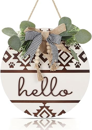 CHDITB Cartel de bienvenida para puerta de casa, decoración de pared, decoración de pared, decoración de jardín (30 x 30 cm)