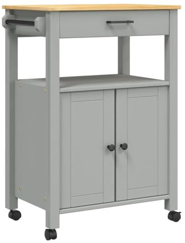 vidaXL Kitchen Trolley Monza 23.6x15.7x34.8 Solid Wood Pine