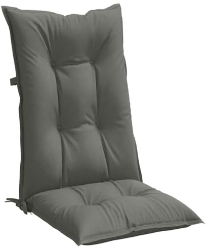 vidaXL Hochlehner-Auflagen 2 STK. Melange Dunkelgrau 120x50x7cm Stoff
