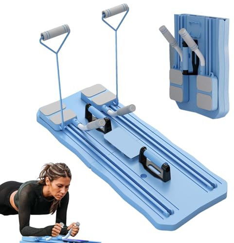 Bauchroller Übungsrad - Faltbares Pilates Reformer Board Mit Ellenbogenstütze | Multifunktionales Bauch Übungsbrett | Automatisches Rebound Bauchbrett Kerntrainer Ab Trainingsgerät