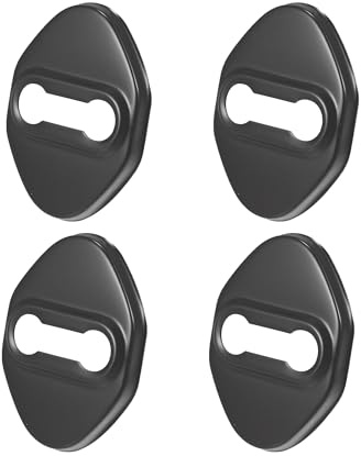 KBDDM Protecteur De Serrure De Porte De Voiture pour Odyssey 2004-2008, Acier Inoxydable Loquet Cap Boucle Anti-Corrosion Accessoires De Protection Voiture,A-Black